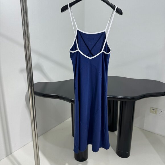 Brand New Miu Miu Blue Stretch Jersey Cotton Slip Dress - Picture 2 of 9